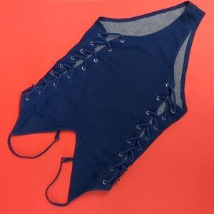 Forever 21 HOT Bodysuit Size Small Denim Blue NWT